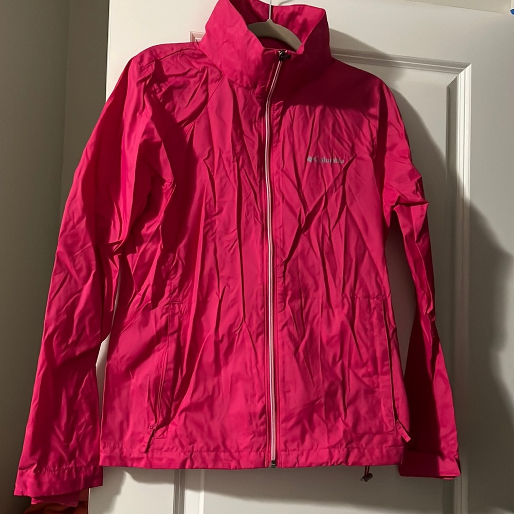 Pink rain coat